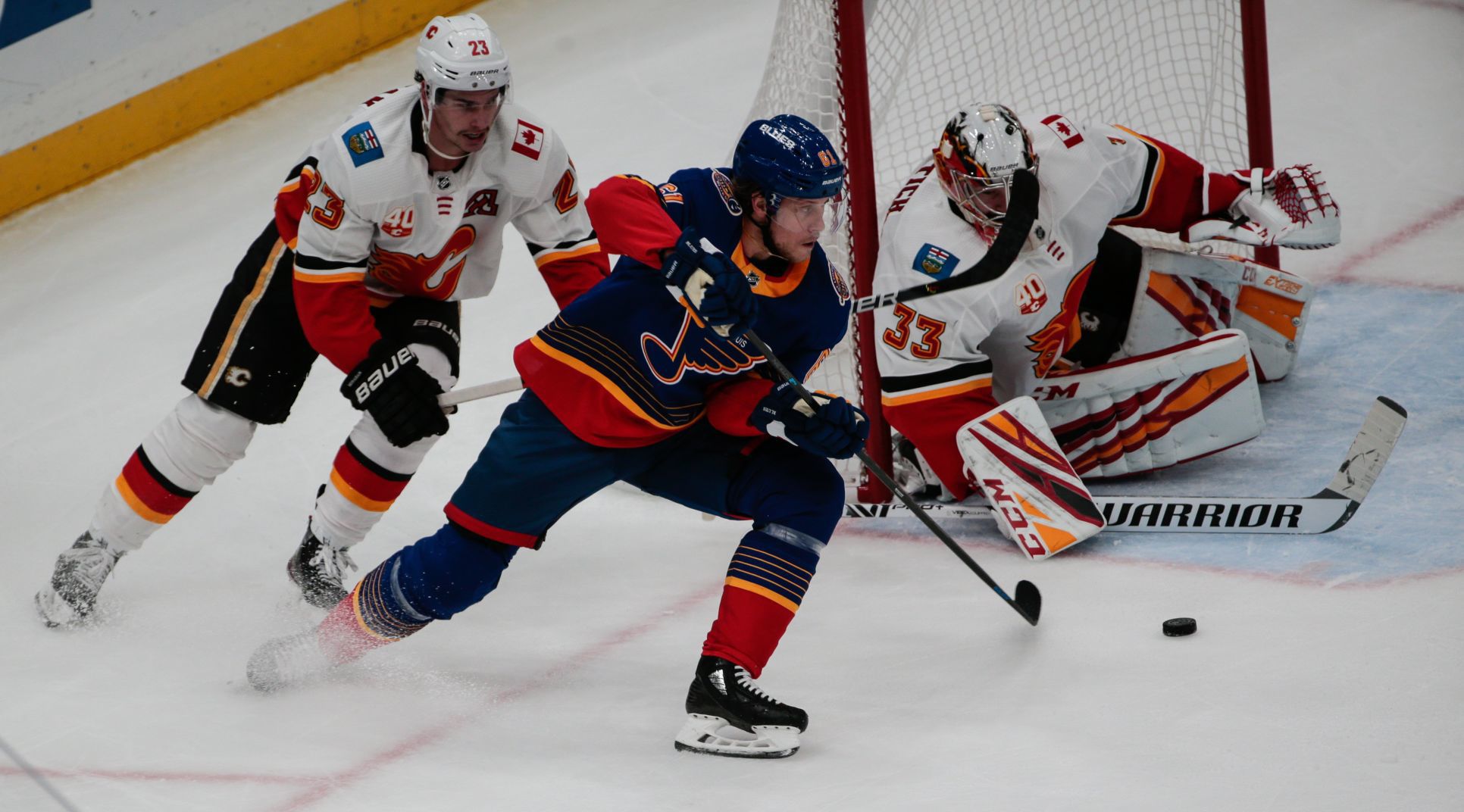 Blues take on Calgary Flames at the Enterprise Center